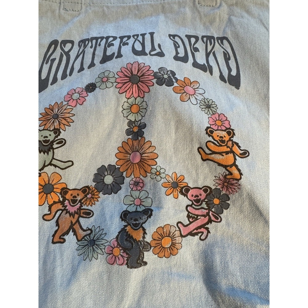 American Eagle x Grateful Dead Tote Bag Limited Edition Blue Deadhead Concert - Picture 2 of 6